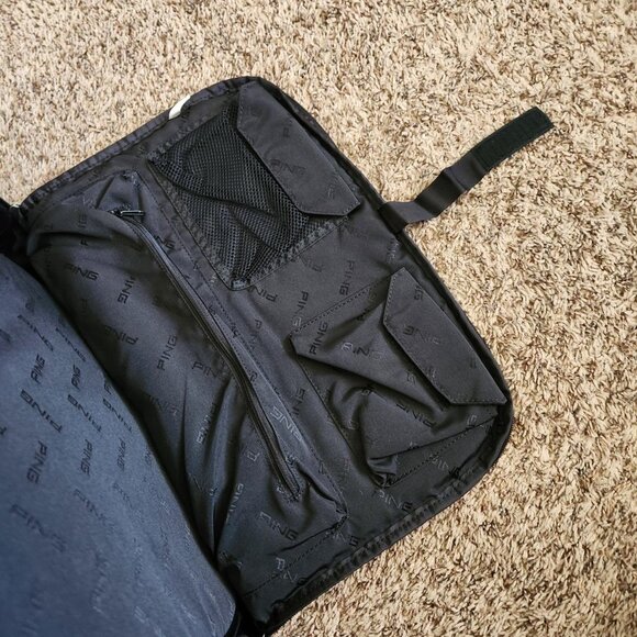 Ping Golf Messenger Laptop Bag Computer Briefcase Black Tote Adjustable Strap - Picture 7 of 8